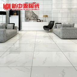 新中源陶瓷 仿大理石瓷磚地磚800x800客廳地板磚白色全拋
